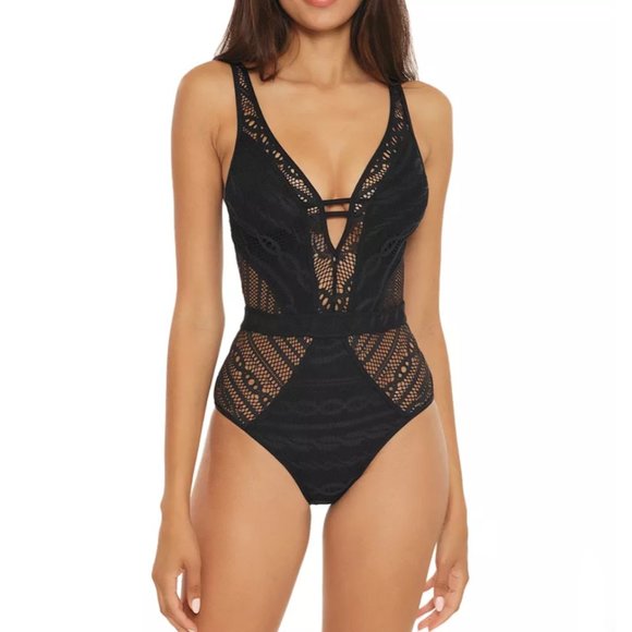 BECCA Other - BECCA | Color Play Crochet One Piece Swimsuit
